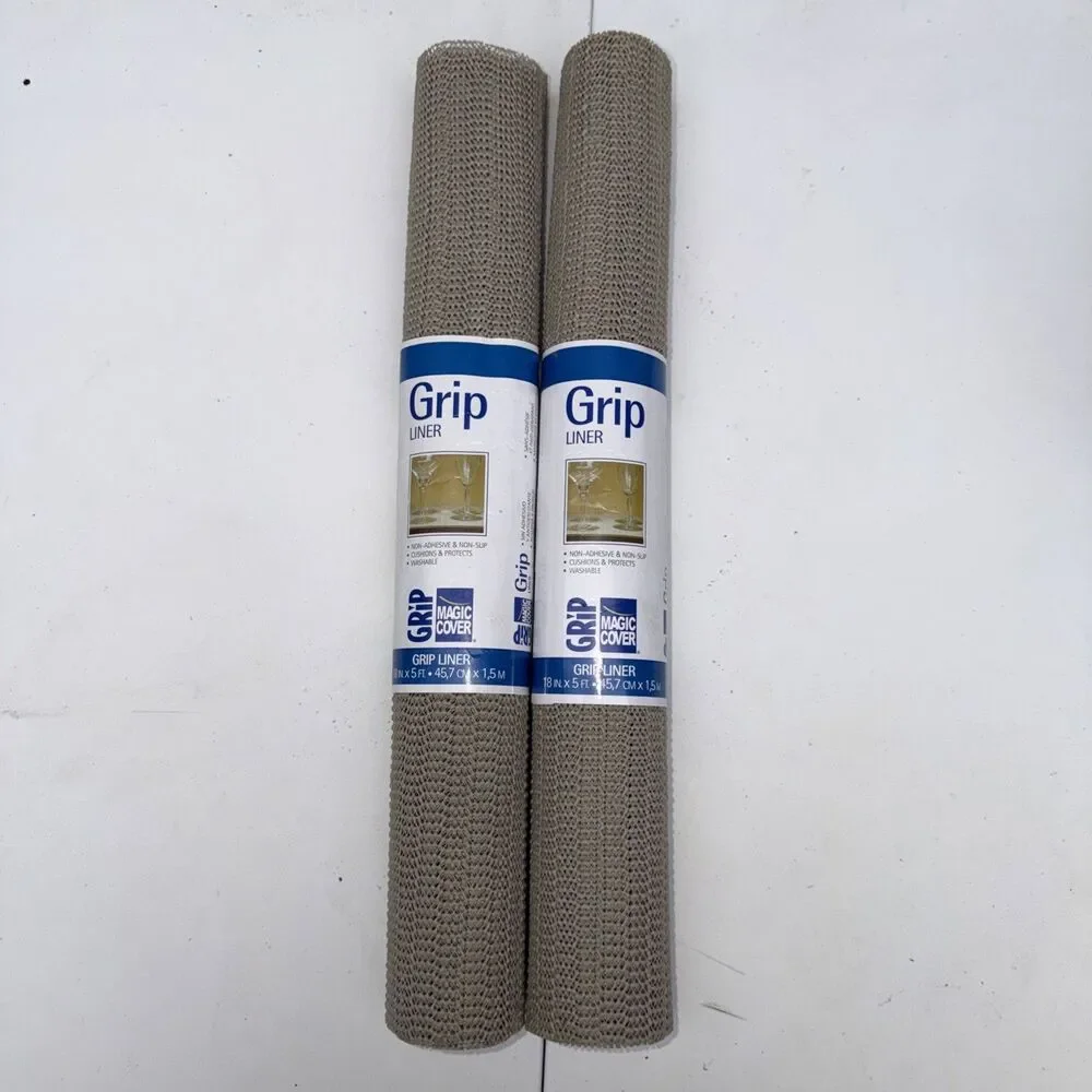 Lot of 3 Magic Grip Shelf Liner Non Adhesive Non Slip Protector 12